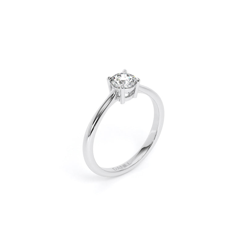 Round Diamond Engagement Ring White - Danill Jewels
